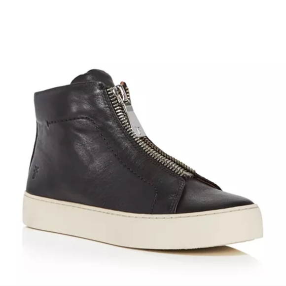 Frye Women's Lena Zip Up Leather High Top Sneakers
